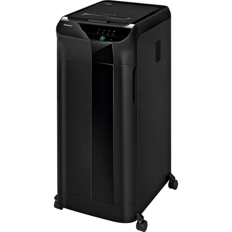 Fellowes Automax™ 600M Auto Feed Shredder - Micro Cut - 600 Per Pass - For Shredding Staples, Paper Clip, Paper, Credit Card, Junk Mail - 0.078" X 0.547" Shred Size - P-5 - 9" Throat - 22 Gal Wa