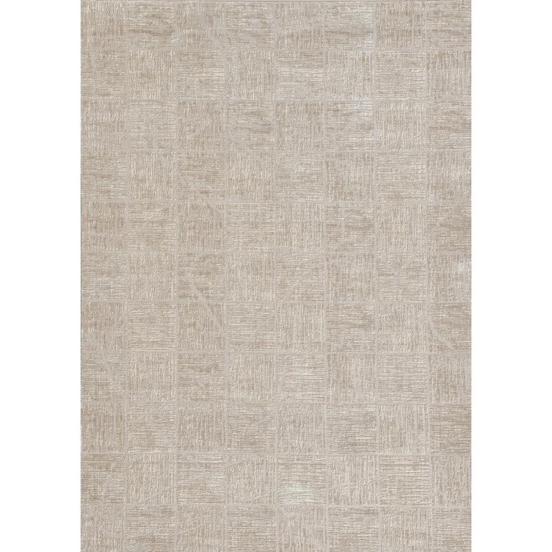 Contemporary Rectangle Area Rug, Beige, 4' X 6'