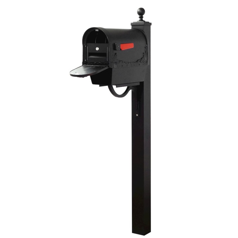 Floral Curbside Mailbox With Newspaper Tube