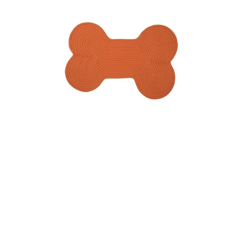 Dog Bone Solid - Orange 18"X30"