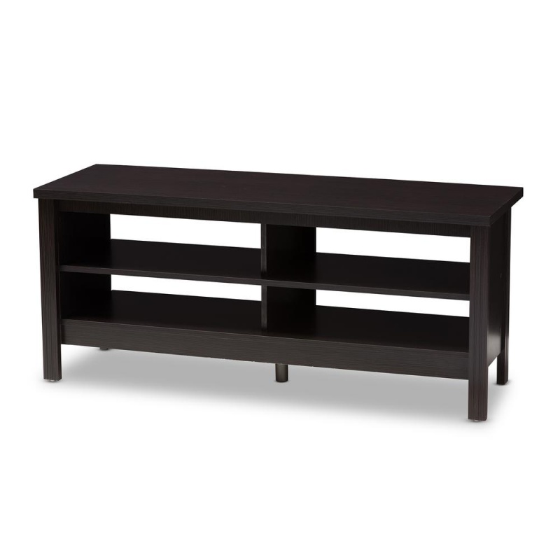 Sloane Modern And Contemporary Wenge Brown Finished Tv Stand