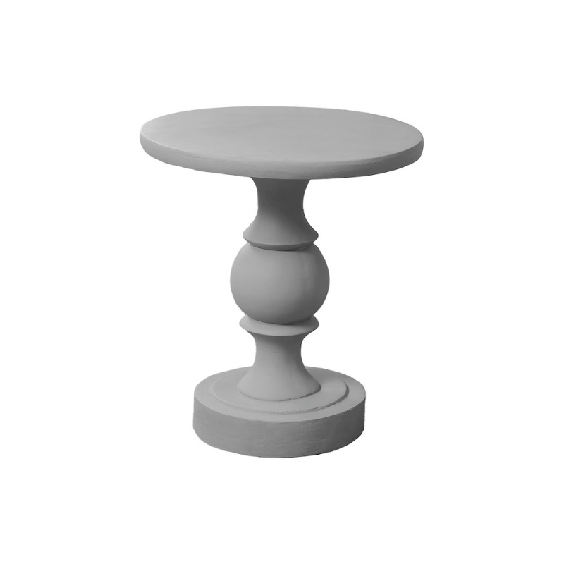 Grey Round Accent Table, 25H