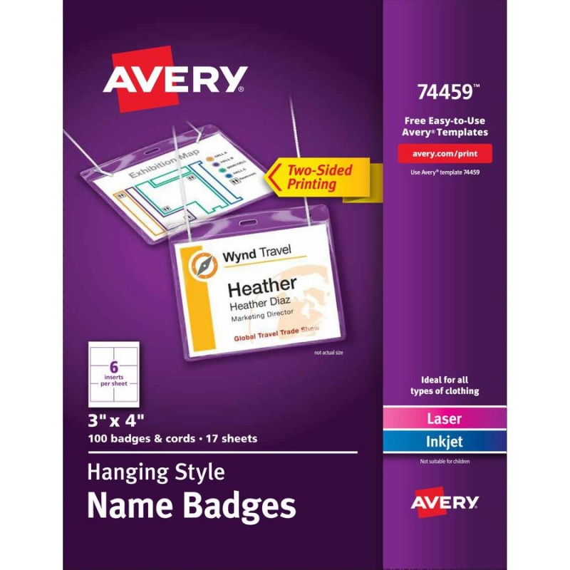 Avery® Hanging-Style Name Badges - 4