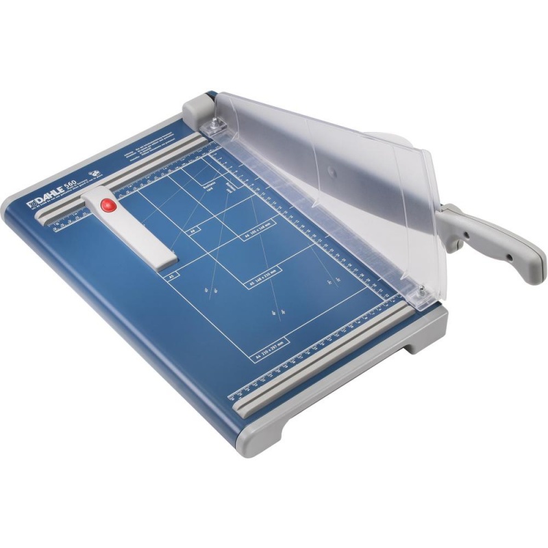 Dahle Safety Guillotine - Cuts 25Sheet - 13" Cutting Length - 3" Height X 11.3" Width - Steel Blade, Aluminum, Plastic, Metal - Blue
