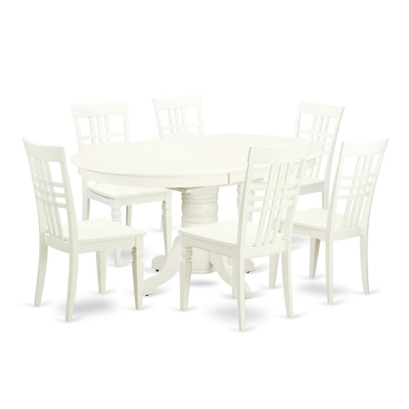 Dining Room Set Linen White, Avlg7-Lwh-w