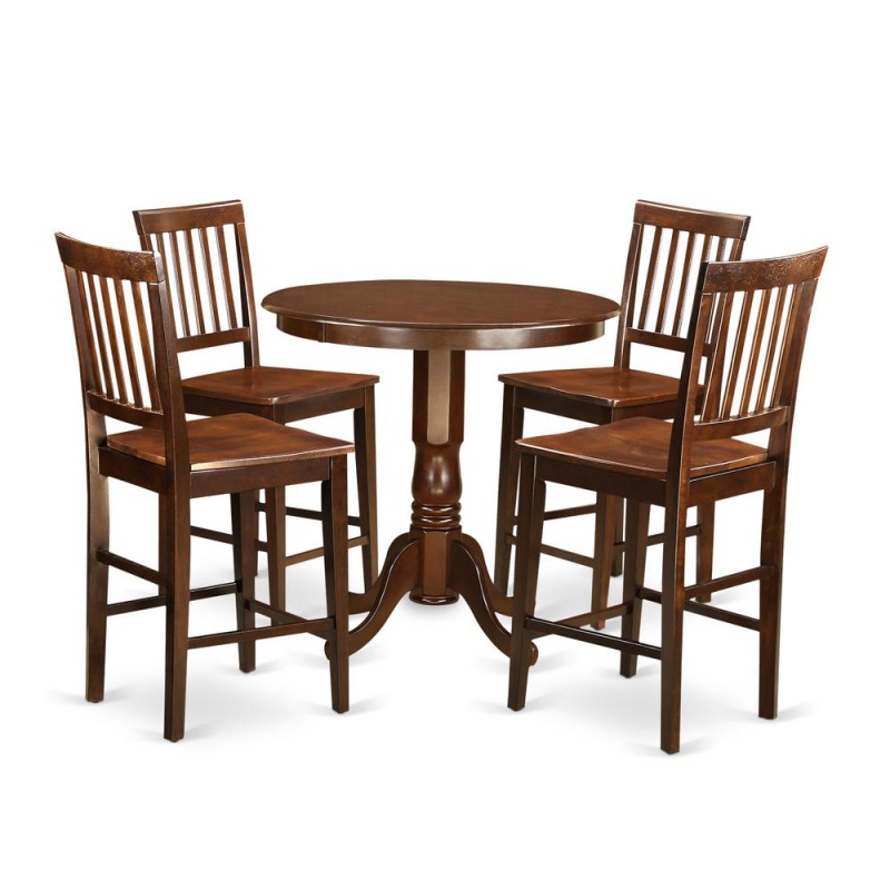 5 Pc Dining Counter Height Set-Pub Table And 4 Dining Chairs