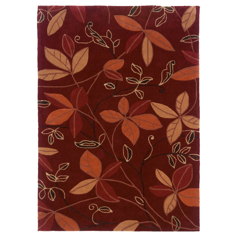Trio Floating Garnet & Orange 5x7 Rug