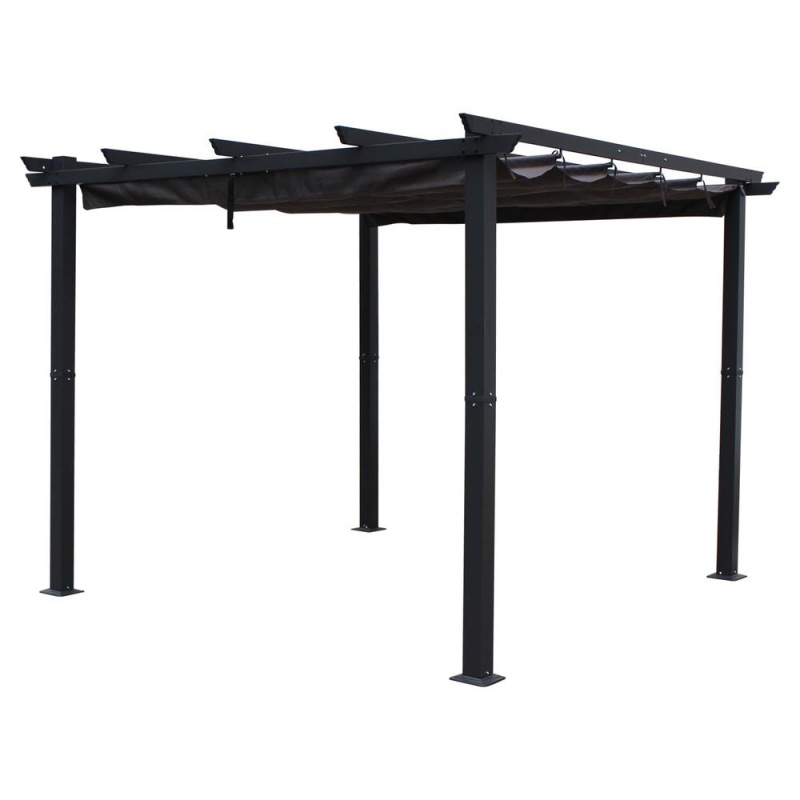 3 Meter Aluminum Framed Pergola, Grey