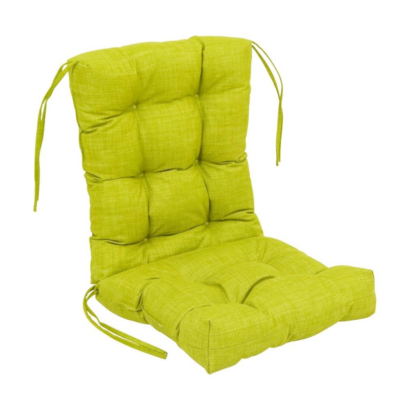 18-Inch By 38-Inch Spun Polyester Solid Outdoor Tufted Chair Cushion