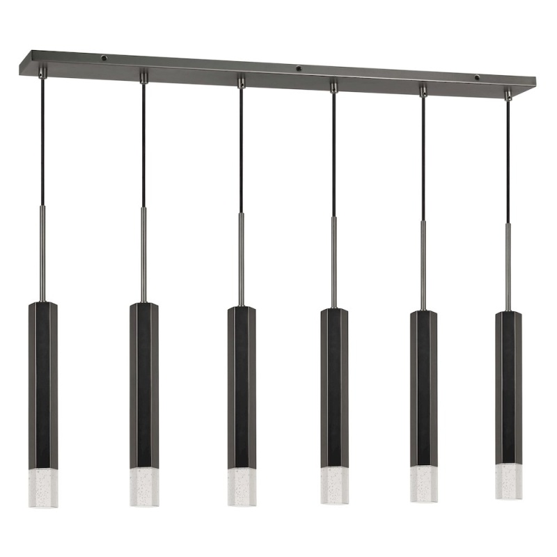 Troy Integrated LED Dimmable Hexagon 6-Light Pendant