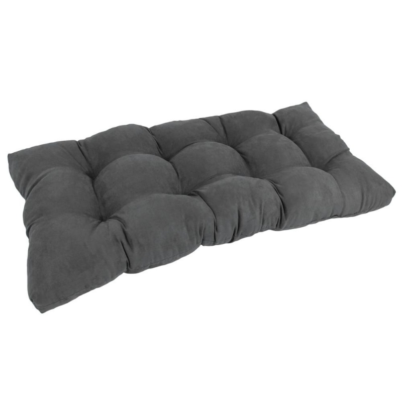 42-Inch By 19-Inch Squared Micro Suede Tufted Loveseat Cushion