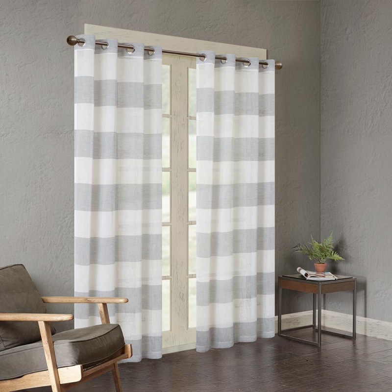 100% Polyester Yarn Dyed Woven Sheer Window Panel