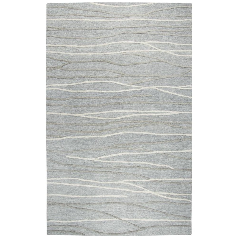 Hand Tufted Cut & Loop Pile Wool Rug, 5' X 8'
