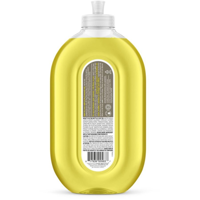 Method Squirt + Mop Hard Floor Cleaner - Ready-To-Use - 25 Fl Oz (0.8 Quart) - Lemon Ginger Scent - 6 / Carton - Lemon