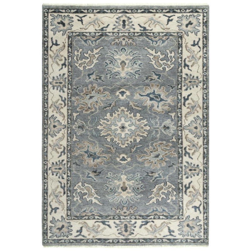 Hand Knotted Cut Pile Hand Spun Wool/ Tencel Rug, 8' X 10'