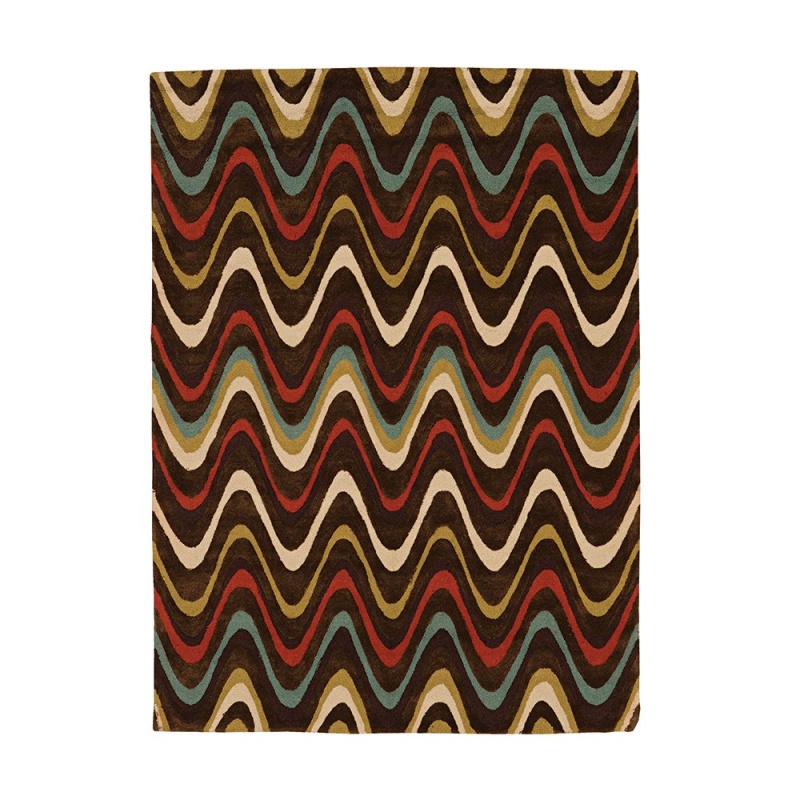 Linon Trio Mouzi Brown & Multi 5x7 Rug