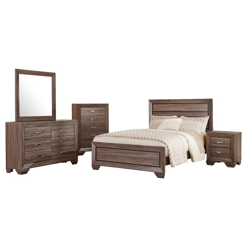 Kauffman 5-Piece California King Bedroom Set Washed Taupe