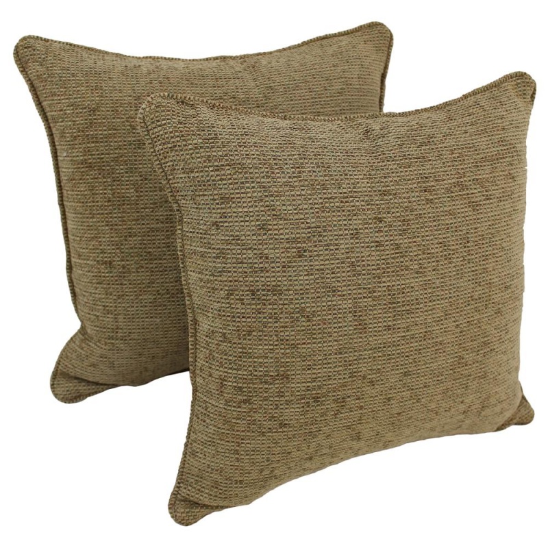 18-Inch Patterned Jacquard Chenille Throw Pillows with Inserts, Set of 2