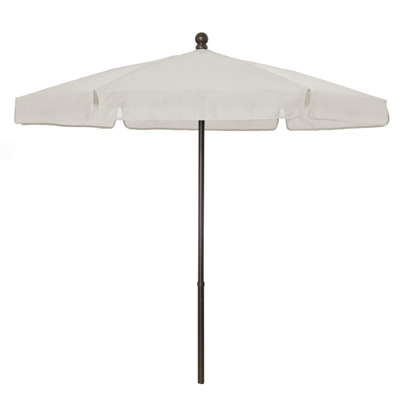 7.5' Hex Garden Umbrella 6 Rib Push Up Champagne Bronze With Natural