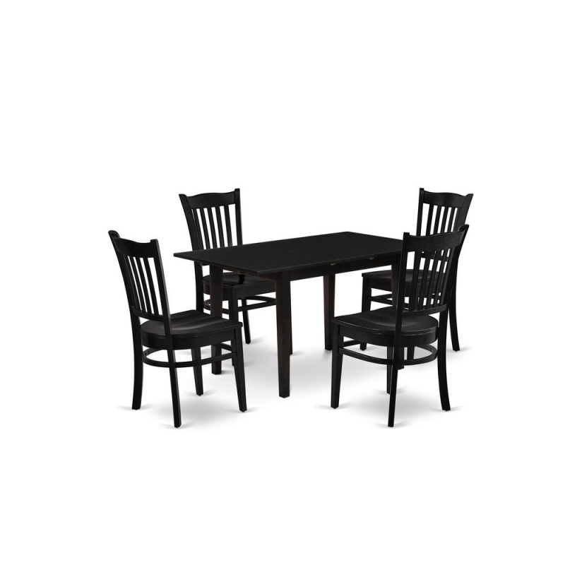 Dining Table- Dining Chairs, Nogr5-Blk-w