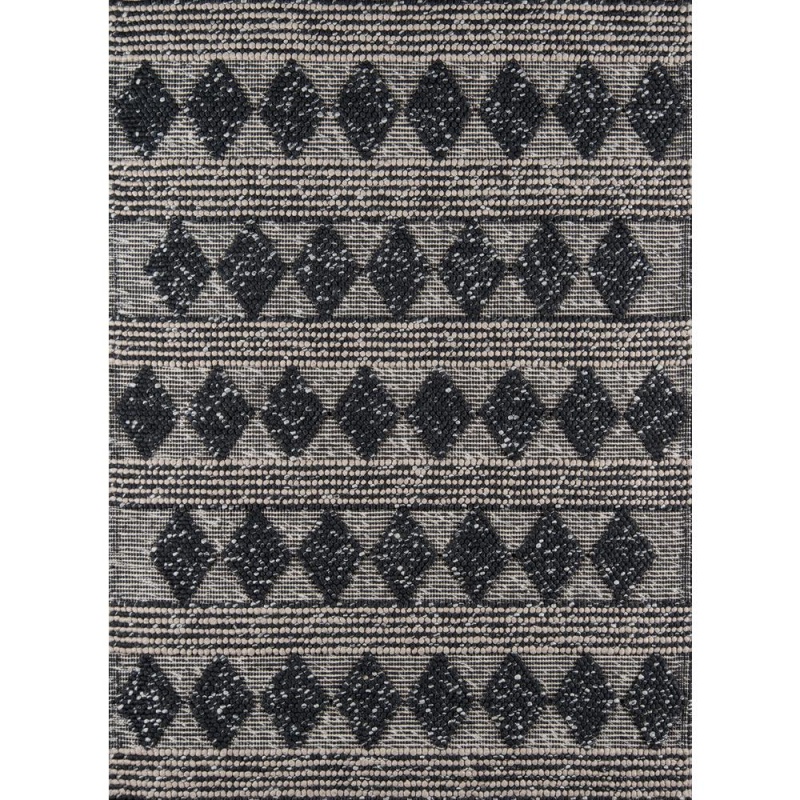 Contemporary Rectangle Area Rug, Charcoal, 7'9" X 9'9"