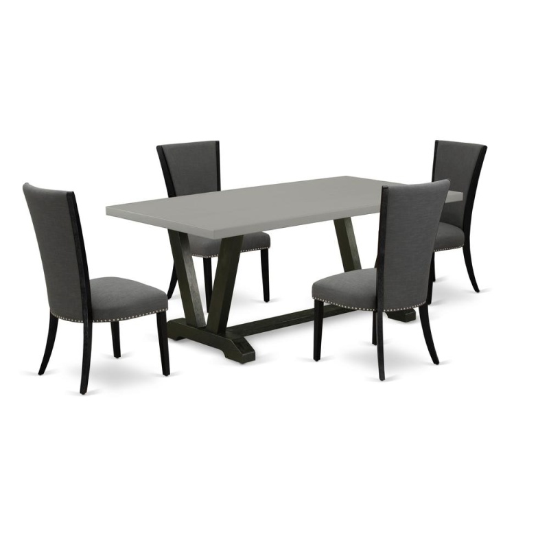 5 Piece Rectangle Dining Room Table Set