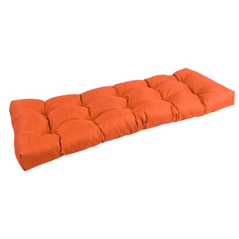 51-Inch By 19-Inch Tufted Solid Outdoor Spun Polyester Loveseat Cushion