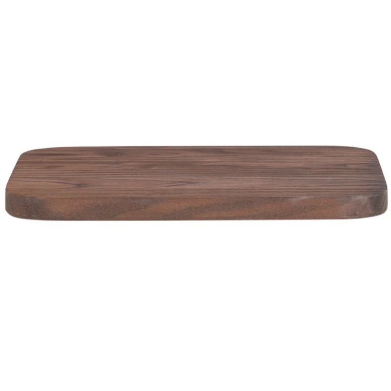 Rustic Walnut Wood Seat For Colorful Metal Barstools