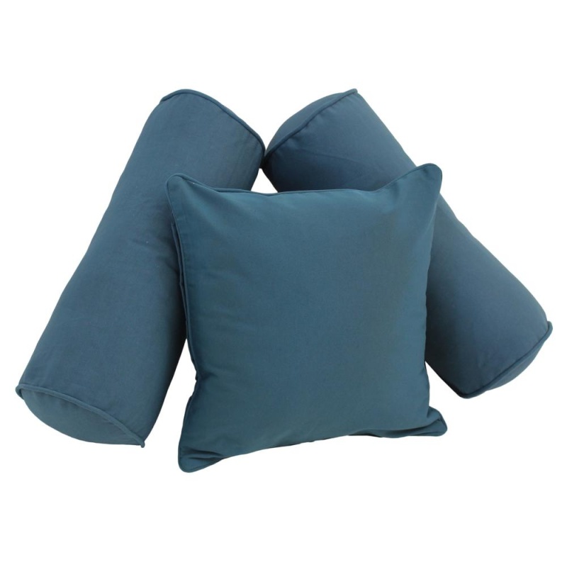 Double-Corded Solid Twill Throw Pillows With Inserts (Set Of 3) 9816-Cd-S3-Tw-In