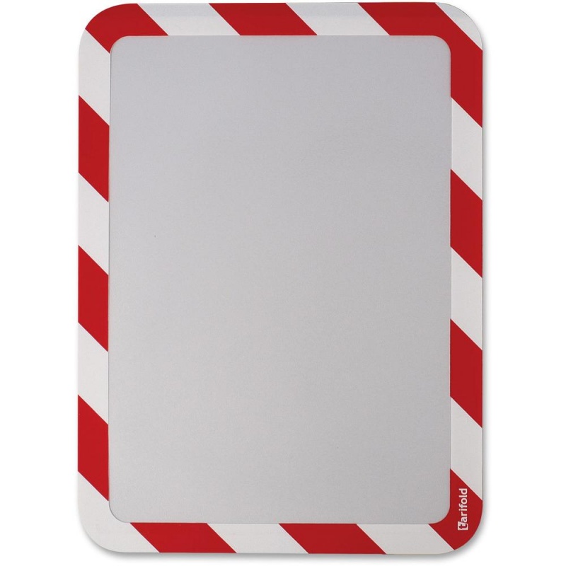 Djois By Tarifold Magnetic High-Visibility Insertable Safety Frame - 12.8" X 10.5" X - 2 / Pack - Red, White