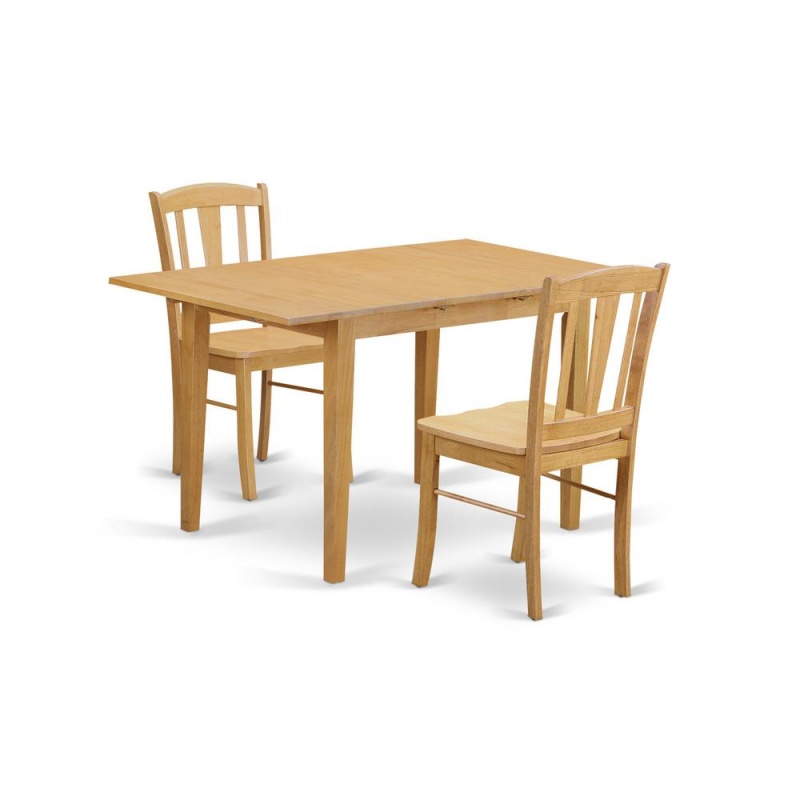 3 Pc Dining Room Set - Dining Table For Small Spaces And 2 Dining Chairs