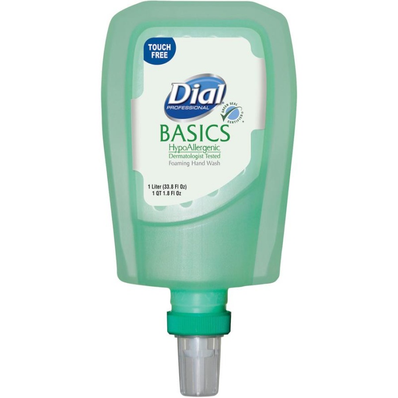 Dial Fit Refill Basics Foam Handwash - Honeysuckle Scent - 33.8 Fl Oz (1000 Ml) - Hand - Green - 3 / Carton