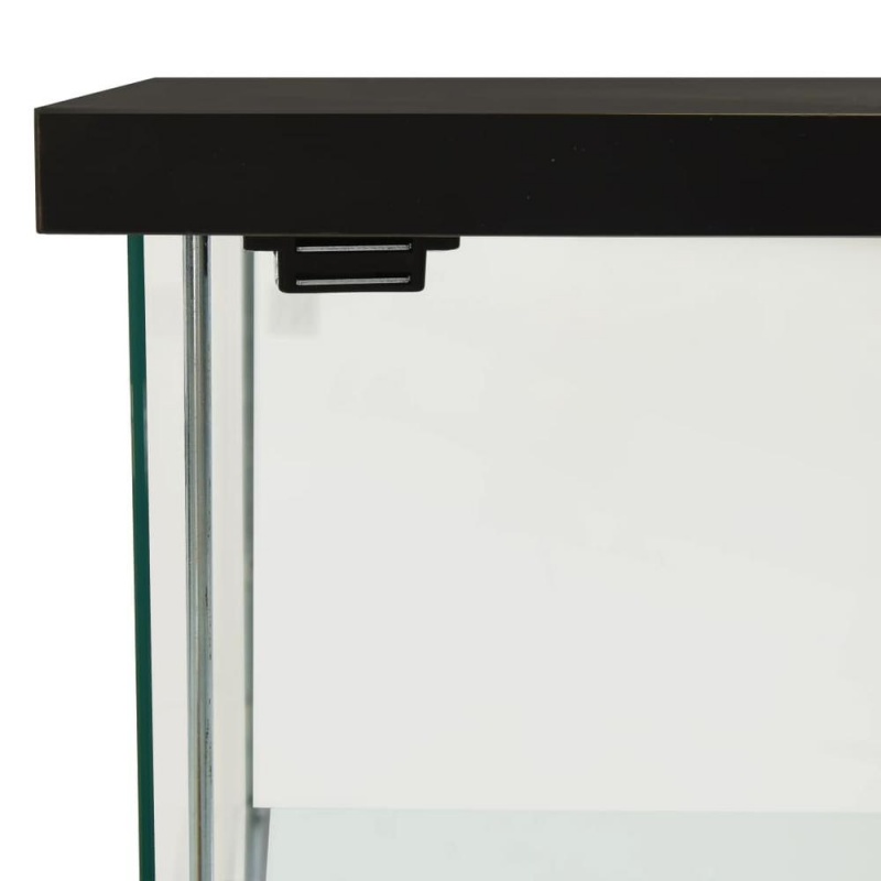 Vidaxl Storage Cabinet Tempered Glass Black 2798