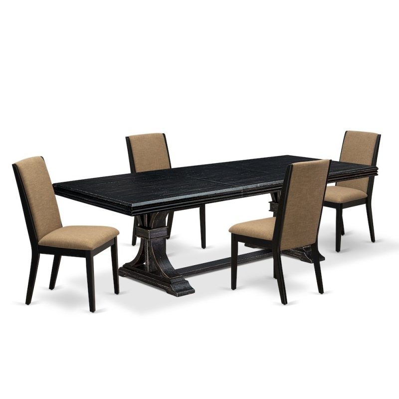 5 Pieces Dining Table Set with 4 Kitchen Chairs