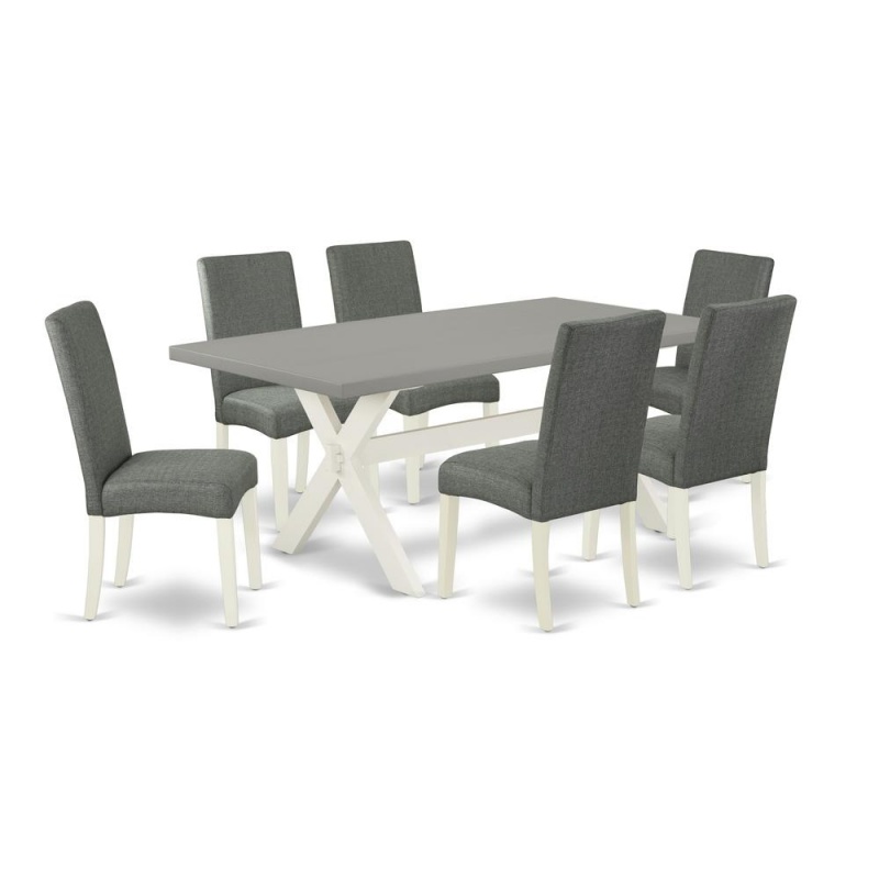 East West Furniture 7-Pc Dining Table Set