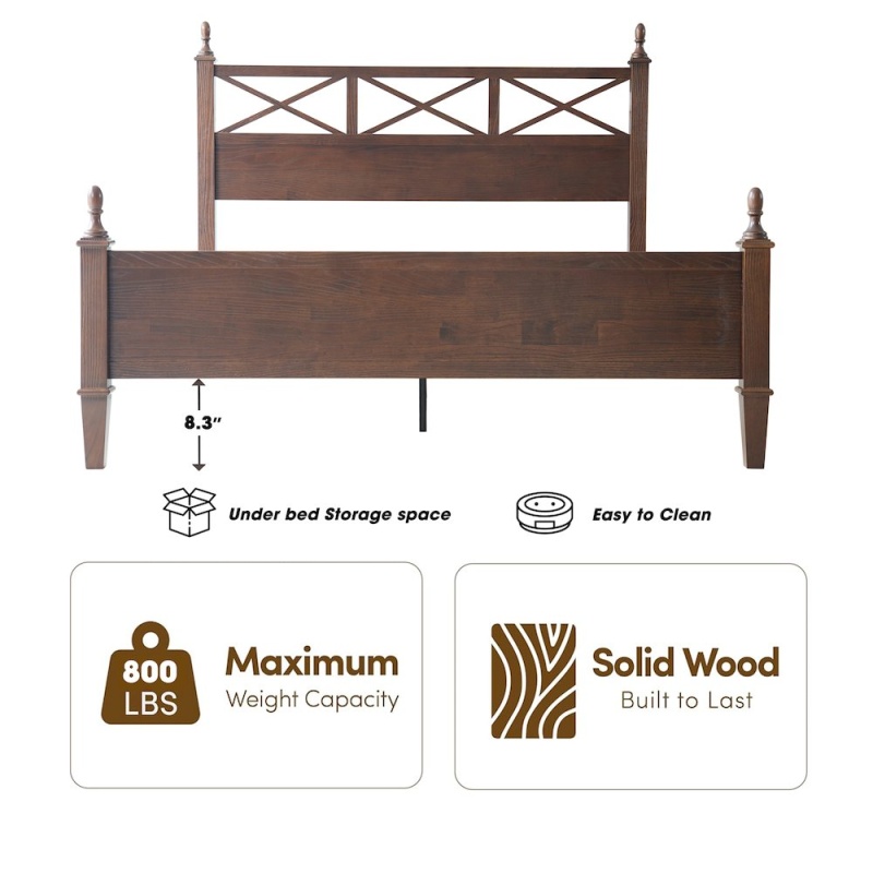 Queen Wooden Platform Bed Frame