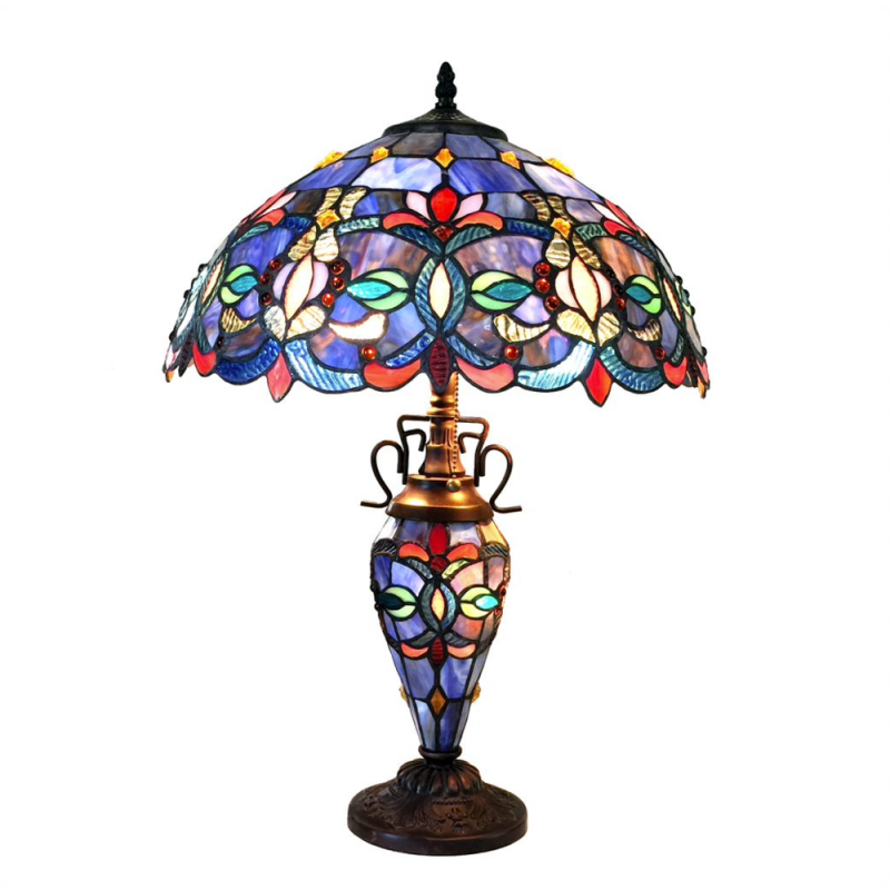 Priscilla Tiffany-Style 3 Light Victorian Table Lamp