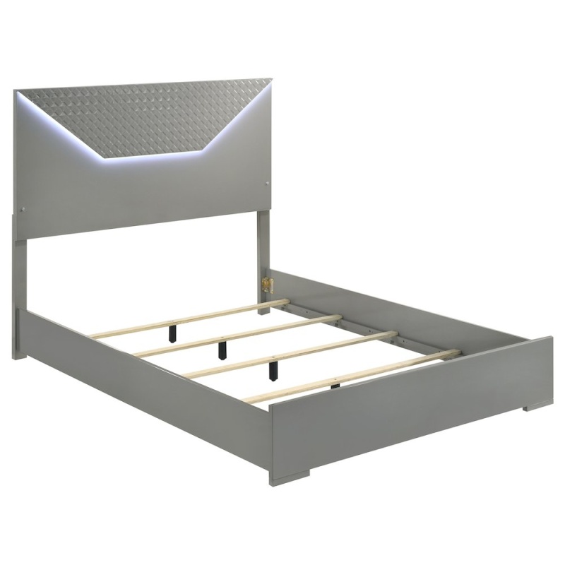 Ives Queen Panel Bed with LED Headboard
