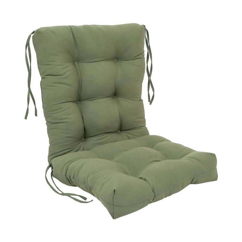 18-Inch By 38-Inch Solid Twill Tufted Chair Cushion