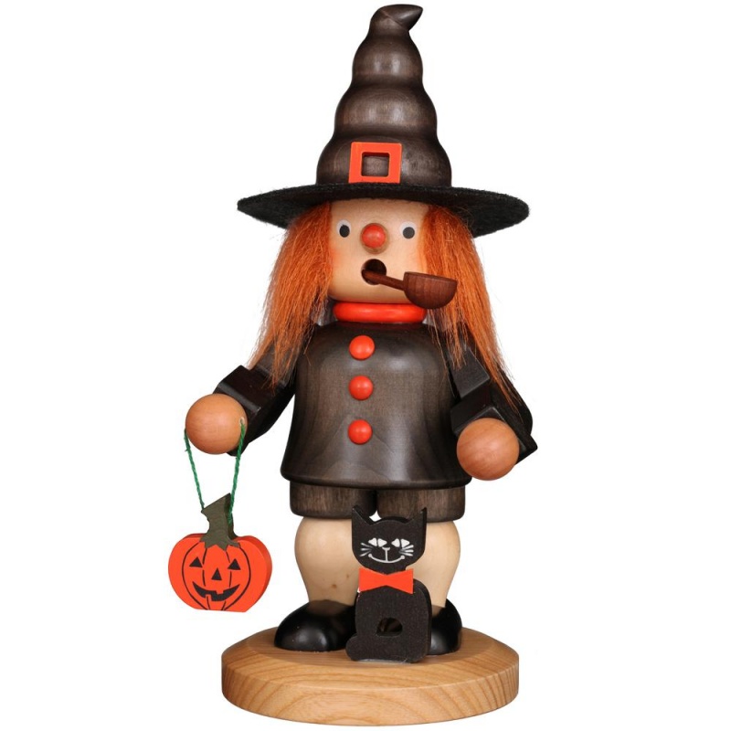 Christian Ulbricht Smoker - Halloween Witch With Pumpkin And Cat