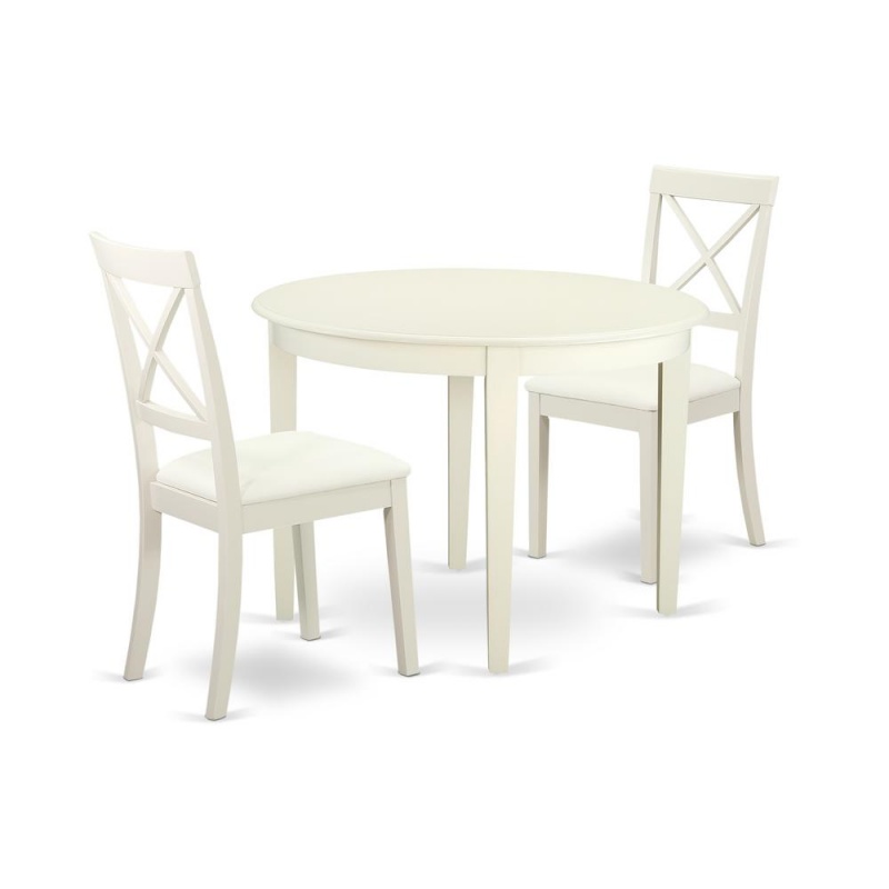 Dining Room Set Linen White, Bost3-Lwh-Lc