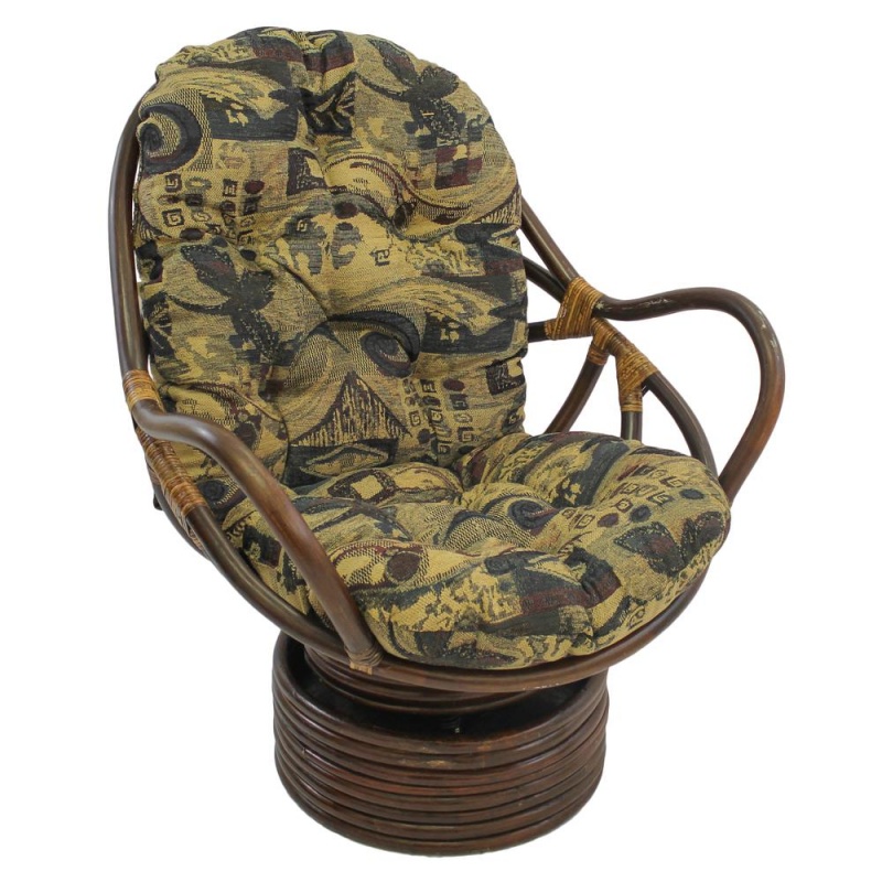48-Inch By 24-Inch Jacquard Chenille Swivel Rocker Cushion