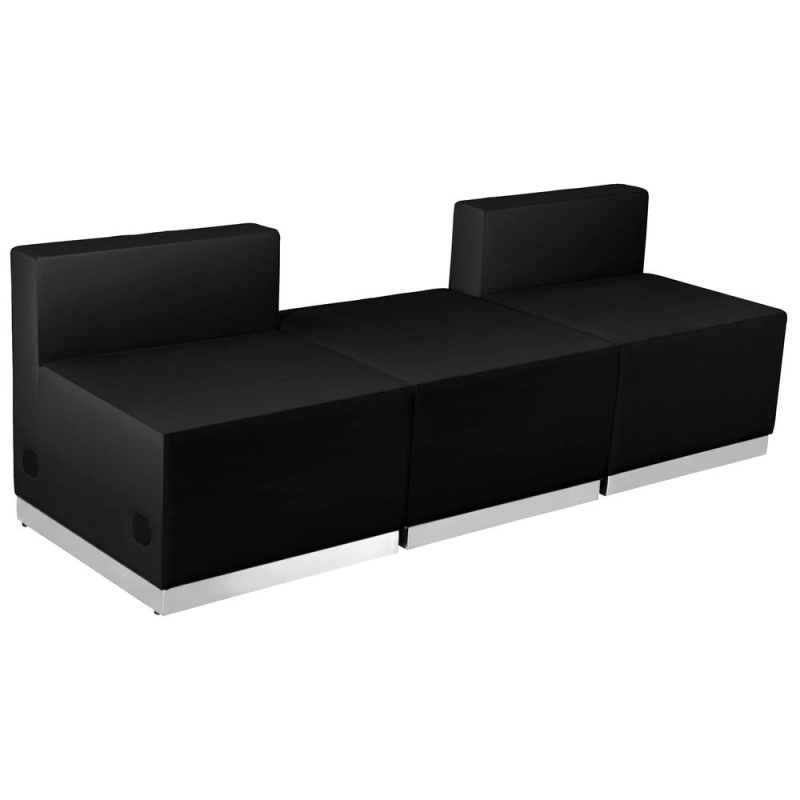 Alon Black Leathersoft Reception Configuration, 3 Pieces