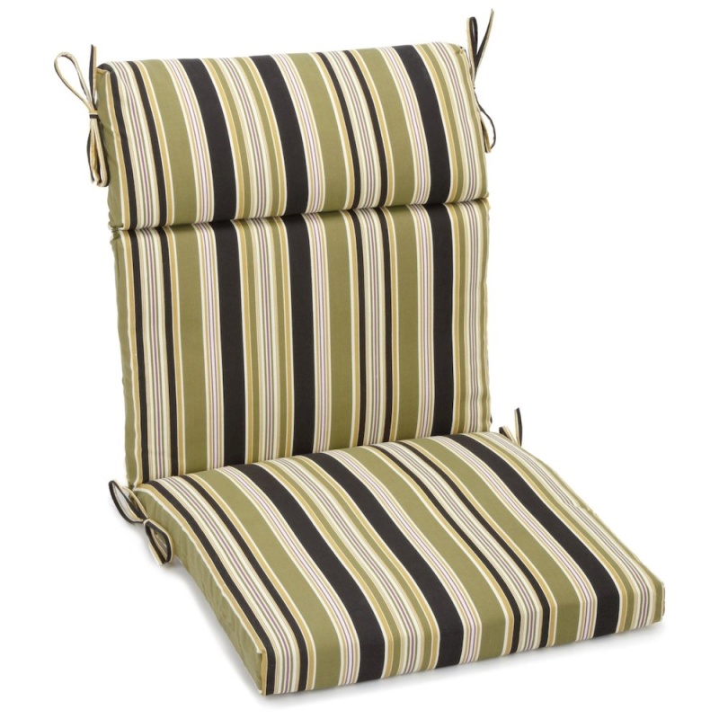 18-Inch by 38-Inch Spun Polyester Patterned Outdoor Squared Chair Cushion