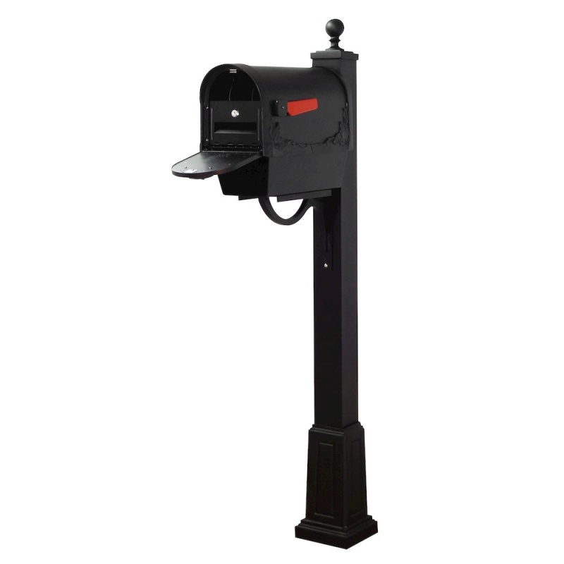Floral Curbside Mailbox With Newspaper Tube