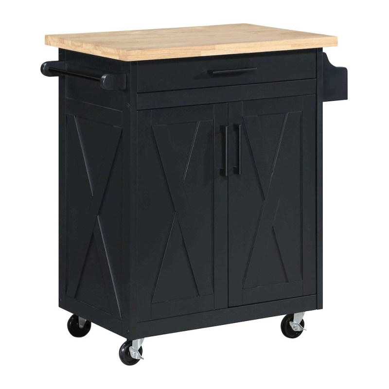 Bolten Kitchen Cart In Black Finish