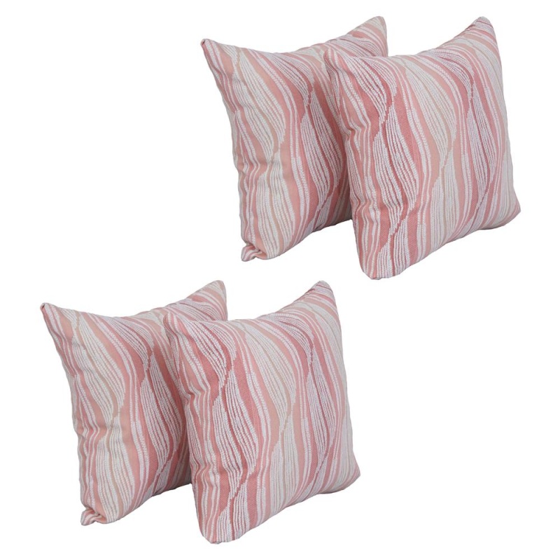 17-Inch Jacquard Throw Pillows With Inserts (Set Of 4) 9910-S4-Id-083