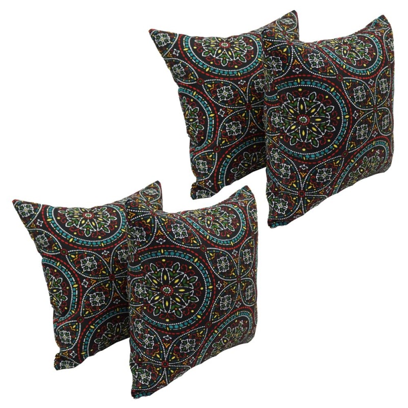 17-Inch Square Polyester Outdoor Throw Pillows (Set of 4)