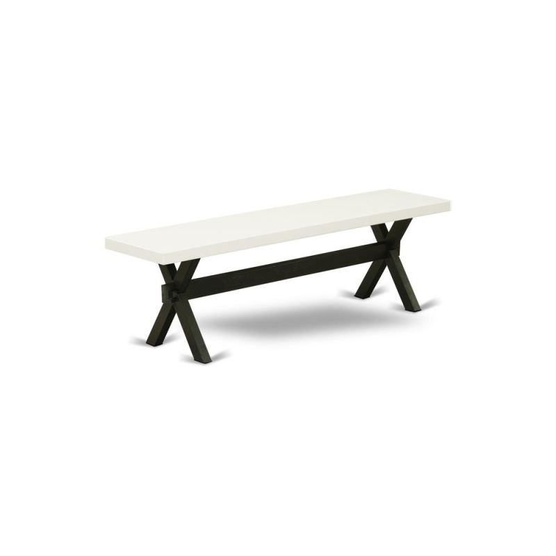 East West Furniture X-Style Modern Dining Table Bench