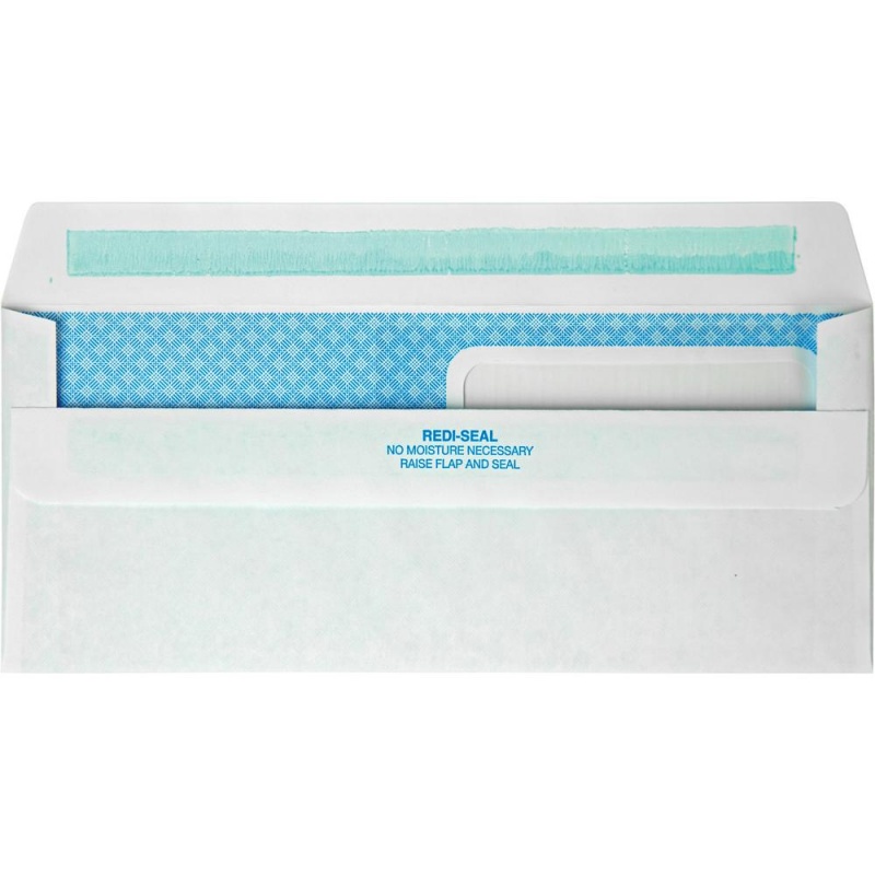 Quality Park No. 8-5/8 Double Window Security Tint Envelopes With Redi-Seal® Self-Seal - Double Window - #8 5/8 - 3 5/8" Width X 8 5/8" Length - 24 Lb - Self-Sealing - Wove - 500 / Box - White